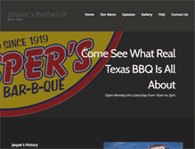 Tablet Screenshot of jaspersbarbecue.com